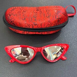 Red Frame Cat-Eye Sunglasses